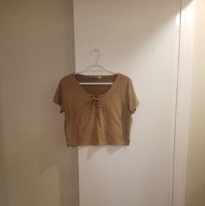 Cropped Bluenotes XL Suede Top